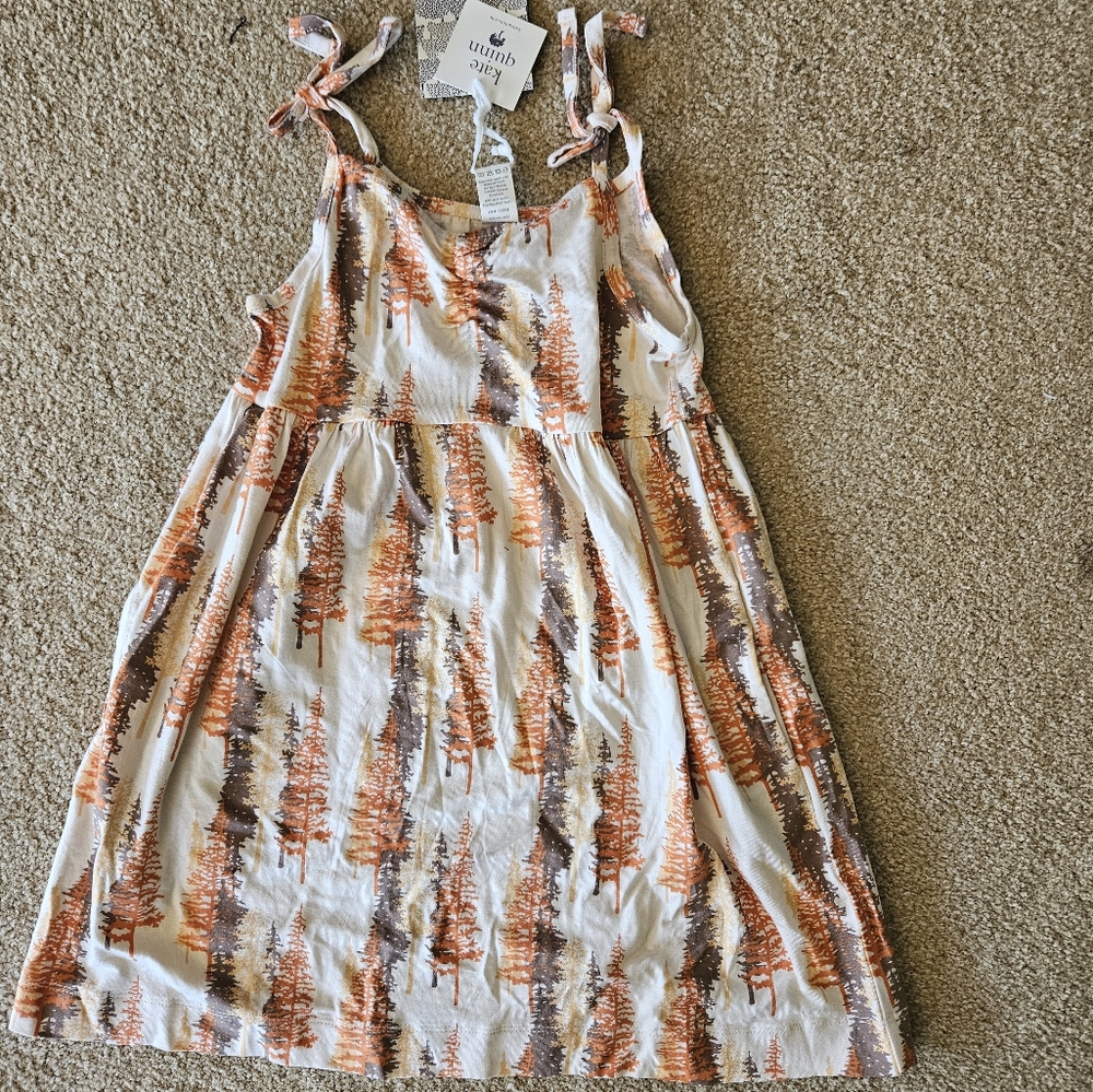 NEW Kate Quinn Dress with Forest Orange Brown Pattern Summer 3T